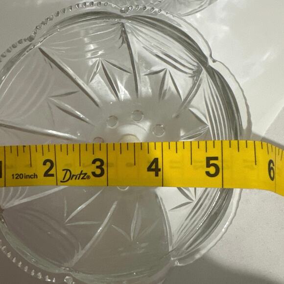 2 Vintage Crystal (Clear) Glass Small Bowl Made in Indonesia Scalloped Rim 5.5” - Picture 5 of 5